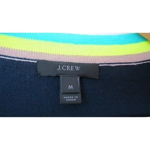 J. Crew Sweaters - Jcrew navy blue merino wool neon trim cardigan J. Crew Sweaters - Jcrew navy blue merino wool neon trim cardigan